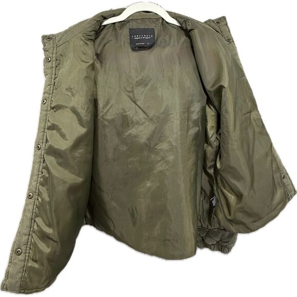 Sanctuary Olive Quilted Jacket | Size L - Picture 4 of 4